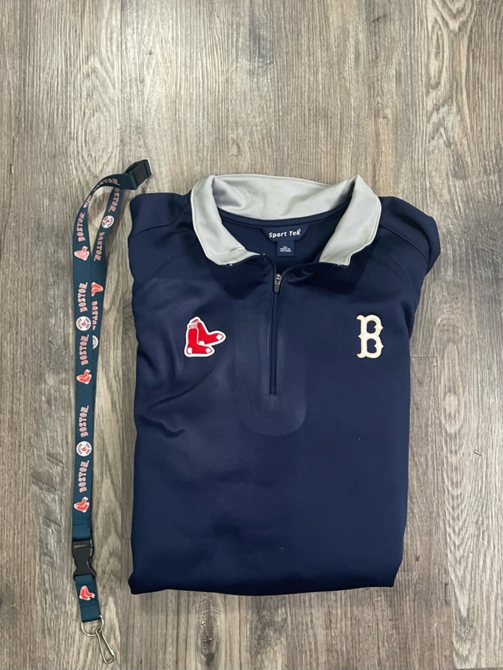 Boston Red Sox Navy 1/4 Zip Pullover with Grey Collar souvenir